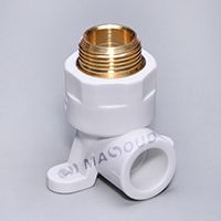 زانو یکسر مغزی بست دار male elbow with short fixing base